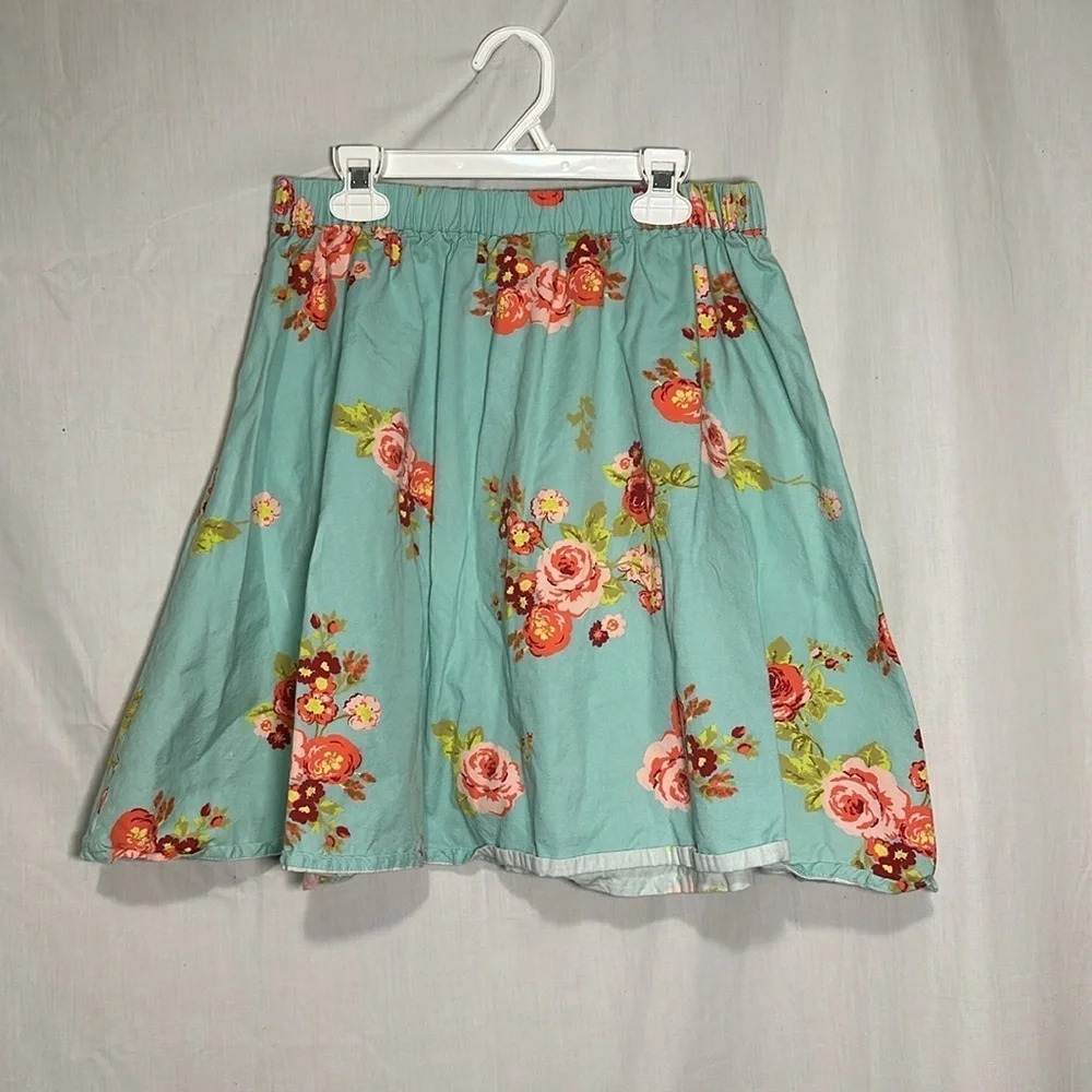 women's Matilda Jane "Natural Beauty" floral pleated a line skirt size medium - Picture 3 of 5